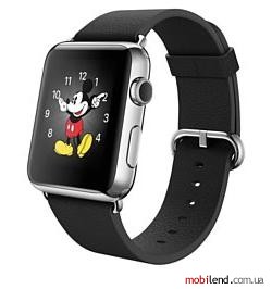 Apple Watch 42mm Stainless Steel with Black Classic Buckle (MJ3X2)