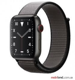 Apple Watch Edition Series 5 LTE 44mm Space Black Titanium Case w. Anchor Gray Sport L. (MWQR2)