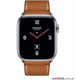 Apple Watch Hermes Series 4 GPS   Cellular 44mm Stainless Steel w. Fauve Barenia Leather (MU6T2)