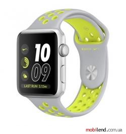 Apple Watch Nike 42mm Silver Aluminum Case with Silver/Volt Nike Sport Band - Silver Aluminum (MNYQ2)