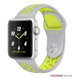 Apple Watch Nike 38mm Silver with Flat Silver/Volt Nike Band (MNYP2)