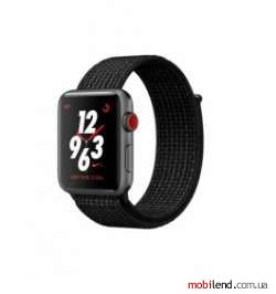 Apple Watch Nike  Series 3 GPS   Cellular 42mm Space Gray Aluminum w. Black/Pure PlatinumSport (MQLF2)
