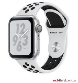 Apple Watch Nike  Series 4 GPS 40mm Silver Alum. w. Platinum/Black Nike Sport b. Silver Alum. (MU6H2)