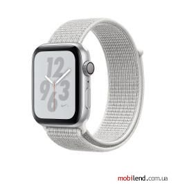 Apple Watch Nike  Series 4 GPS 44mm Silver Alum. w. Summit White Nike Sport l. Silver Alum. (MU7H2)