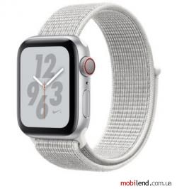 Apple Watch Nike  Series 4 GPS   LTE 40mm Silver Alum. w. Summit White Nike Sport l. Silver Alum. (MTX72)