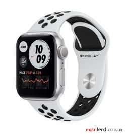Apple Watch Nike Series 6 GPS 40mm Silver Aluminum Case w. Pure Platinum/Black Nike Sport B. (M00T3)