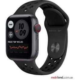 Apple Watch Nike Series 6 GPS   Cellular 40mm Space Gray Alu Case w. Anthracite/Black Sport B. (M06L3)
