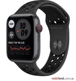 Apple Watch Nike Series 6 GPS   Cellular 44mm Space Gray Alu Case w. Anthracite/Black Sport B. (MG2J3)