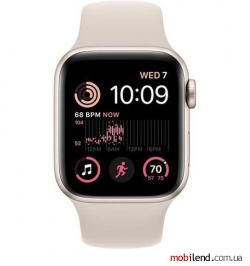 Apple Watch SE 2 GPS 44mm Starlight Aluminum Case w. Starlight Sport Band - S/M (MNTD3)