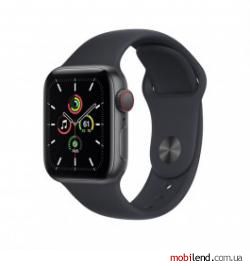 Apple Watch SE GPS   Cellular 40mm Space Gray Aluminum Case with Midnight Sport Band (MKQQ3)