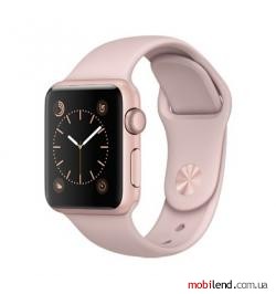 Apple Watch Series 1 38mm Rose Gold Aluminum Case with Pink Sand Sport Band (MNNH2)