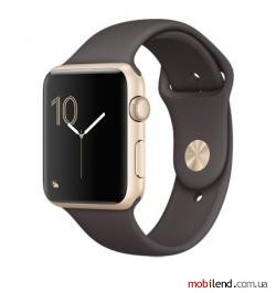 Apple Watch Series 1 42mm Gold Aluminum Case with Cocoa Sport Band (MNNN2)