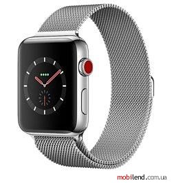 Apple Watch Series 3 Cellular 42mm Stainless Steel Case with Milanese Loop