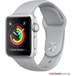 Apple Watch Series 3 GPS 38mm Silver Aluminum w. Fog Sport B. - Silver (MQKU2)