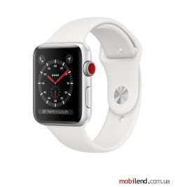 Apple Watch Series 3 GPS   Cellular 38mm Silver Aluminum Case with White Sport Band (MTGG2)