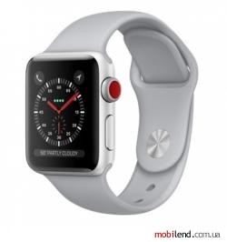Apple Watch Series 3 GPS Cellular 38mm Silver Aluminum w. Fog Sport B. (MQJN2)