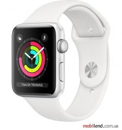 Apple Watch Series 3 GPS   Cellular 42mm Silver Aluminum Case with White Sport Band (MTGR2)