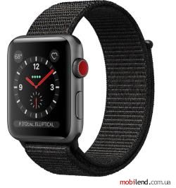 Apple Watch Series 3 GPS   Cellular 42mm Space Gray Case w. Black Sport L. (MRQF2)