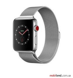 Apple Watch Series 3 GPS   Cellular 42mm Stainless Steel w. Milanese (MR1U2)