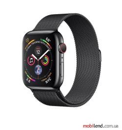 Apple Watch Series 4 GPS   LTE 44mm Black Steel w. Black Milanese l. Black Steel (MTV62, MTX32)