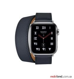 Apple Watch Series 4 Hermes GPS   LTE 40mm Steel w. Bleu Indigo Double Tour (MU6Q2)