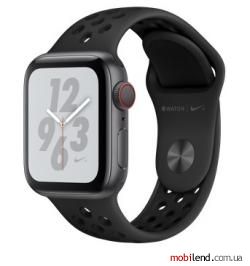 Apple Watch Series 4 Nike  GPS   Cellular 40mm Gray c. w. Black Nike Sport b. (MTXG2/MTX82)