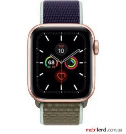 Apple Watch Series 5 40mm Gold Aluminium w. Khaki Sport L. (MWRY2)