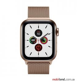 Apple Watch Series 5 LTE 40mm Gold Steel w. Gold Milanese Loop - Gold Steel (MWWV2/MWX72)