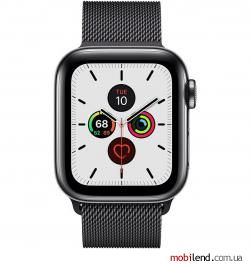 Apple Watch Series 5 LTE 40mm Space Black Steel w. Space Black Milanese Loop - Space Black Steel (MWWX2)