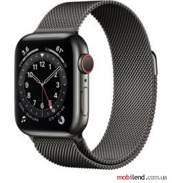 Apple Watch Series 6 GPS   Cellular 40mm Graphite Stainless Steel Case w. Graphite Milanese L. (MG2U3)