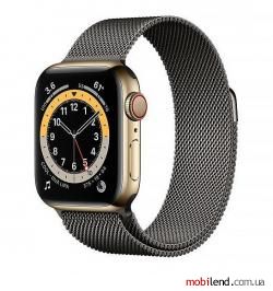 Apple Watch Series 6 GPS   Cellular 44mm Gold Stainless Steel with Graphite Milanese L. (M0GD3 M0GV3)