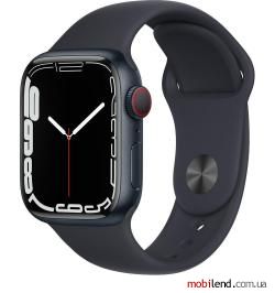 Apple Watch Series 7 GPS   Cellular 41mm Midnight Aluminum Case w. Midnight S. Band (MKH73)