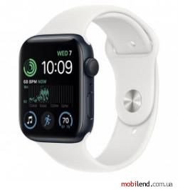 Apple Watch Series 8 GPS 45mm Midnight Aluminum Case w. White Sport Band S/M (MNP83 MP7G3)