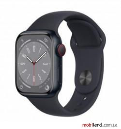 Apple Watch Series 8 GPS   Cellular 41mm Midnight Aluminum Case w. Midnight S. Band M/L (MNUW3)