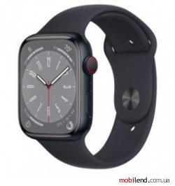 Apple Watch Series 8 GPS   Cellular 45mm Midnight Aluminum Case w. Midnight S. Band M/L (MNVL3)