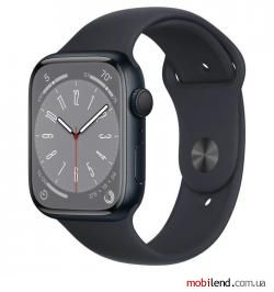 Apple Watch Series 8 GPS   Cellular 45mm Midnight Aluminum Case w. Midnight S. Band S/M (MNVJ3)