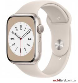 Apple Watch Series 8 GPS   Cellular 45mm Starlight Aluminum Case w. Starlight S. Band - S/M (MNVP3)