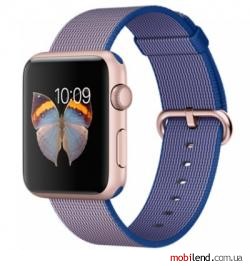 Apple Watch Sport 42mm Rose Gold Aluminum Case with Royal Blue Woven Nylon (MMFP2)
