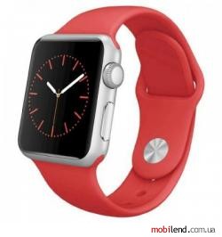 Apple Watch Sport 42mm Silver Aluminum Case with PRODUCT RED Sport Band (MMED2)