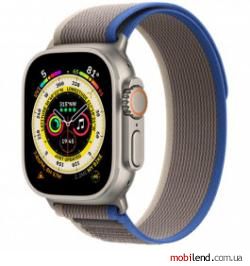 Apple Watch Ultra GPS   Cellular 49mm Titanium Case with Blue/Gray Trail Loop - M/L (MQF33/MQEJ3/MQFV3)