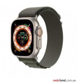 Apple Watch Ultra GPS   Cellular 49mm Titanium Case with Green Alpine Loop - Small (MNHC3/MNHJ3)