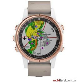 Garmin D2 Delta S Aviator Watch with Beige Leather Band (010-01987-30)