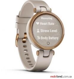 Garmin Lily Rose Gold Bezel with Light Sand Case and Silicone Band (010-02384-11)