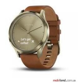 Garmin Vivomove HR Gold with Light Brown Leather Band (010-01850-15)