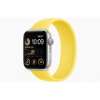 Apple Watch SE 2 GPS 44mm Silver Aluminum Case with Canary Yellow Solo Loop (MNLD3 MQW33)