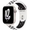 Apple Watch SE 2 GPS 44mm Starlight Aluminum Case with Summit White/Black Nike Sport Band S/M (MNLA3)