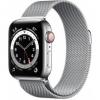 Apple Watch Series 6 GPS   Cellular 40mm Silver Stainless Steel Case w. Silver Milanese L. (M02V3)