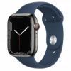 Apple Watch Series 7 GPS   Cellular 41mm Graphite S. Steel Case w. Abyss Blue S. Band (MKHJ3)