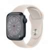 Apple Watch Series 8 GPS 41mm Midnight Aluminum Case w. Starlight Sport Band S/M (MNPC3 MPLQ3)