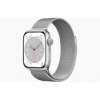 Apple Watch Series 8 GPS 41mm Silver Aluminum Case with Silver Milanese Loop (MP6R3 ML753)